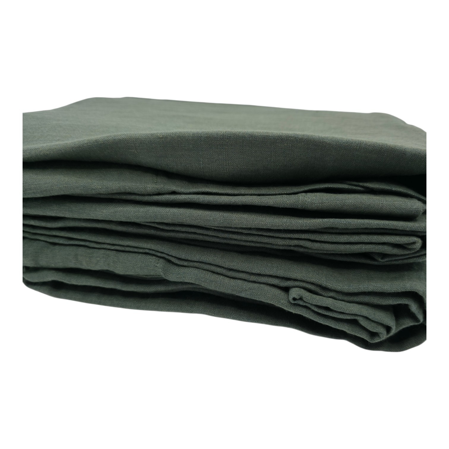 West Elm Belgian Flax Linen Curtains Set 2 48x96 Dark Olive Green Drapes New gallery
