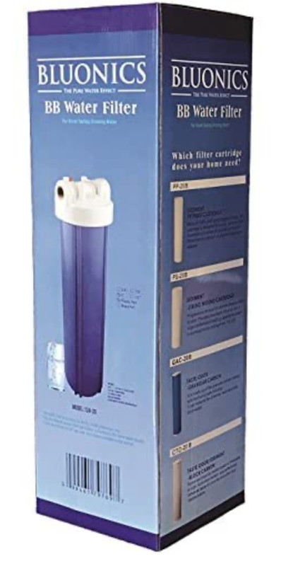 110W UV Well Water Filter System 4.5"x20" Sediment & Carbon Whole House BLUONICS gallery