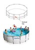 Replacement Vertical Leg Summer Waves 14’ x 42” Elite Metal Frame Round Pool gallery