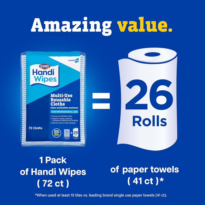 Handi Wipes Multi Use Reusable Cloths, 72 Count gallery