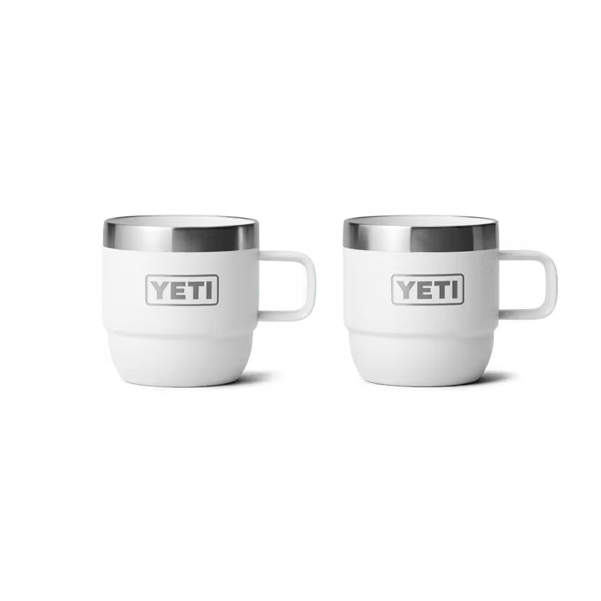 NEW YETI Rambler 6 oz Stackable Mug With Durasip Ceramic in White 2 Pack gallery