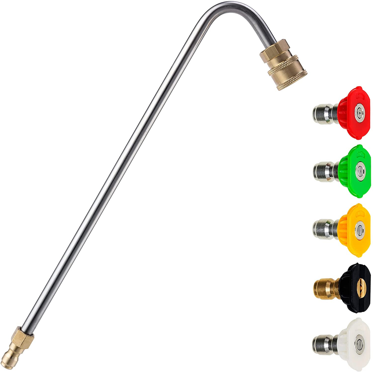 Stainless Steel Pressure Washer Gutter Cleaner Attachment, Angled Extension Wand gallery