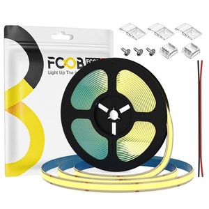 16.4FT IP65 Waterproof COB LED Strip 3000K 480LEDs/m Flexible High Density Un... gallery