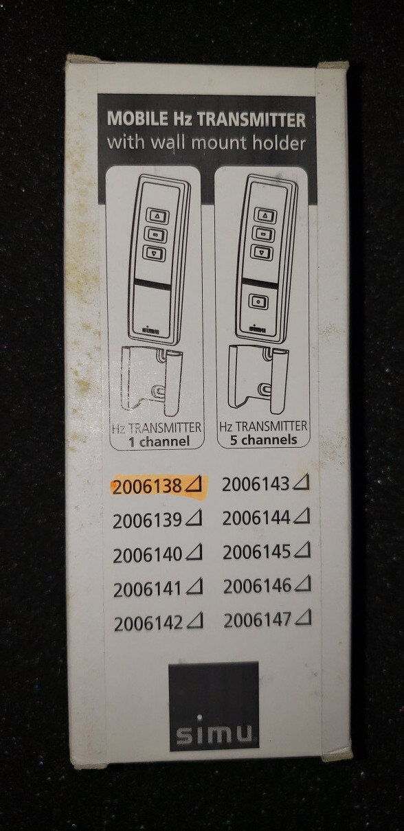 Simu Mobile Hz Transmitter Single Channel Remote 2006138 ** NEW / NOS ** gallery
