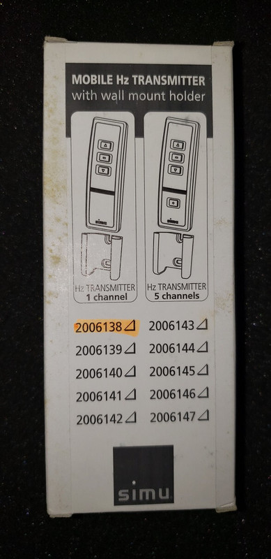 Simu Mobile Hz Transmitter Single Channel Remote 2006138 ** NEW / NOS ** gallery