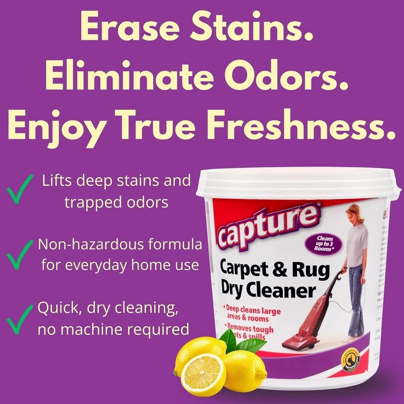 Capture Carpet & Rug 2.5lb Dry Cleaner: Pet-Safe Odor Eliminator & Stain Remover gallery