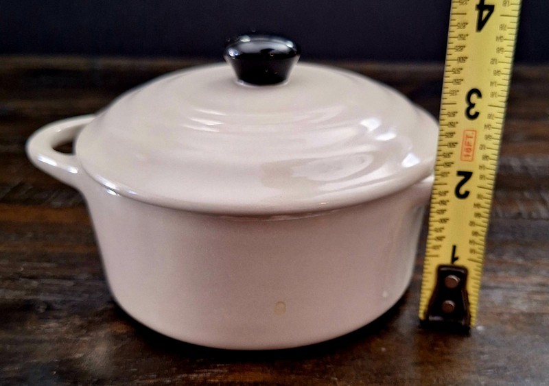 Mini Cocotte Dish with Lid Stoneware Taupe 3 1/2"H X 6 3/8"L X 4 5/8"W gallery