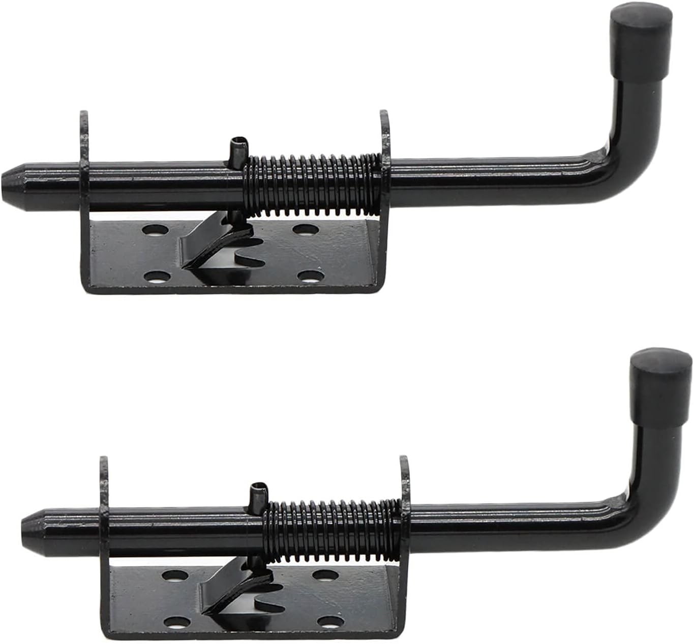 5 Inch Spring Loaded Latch Bolt, Heavy Duty 3/8 inch x 5 inches, Black gallery