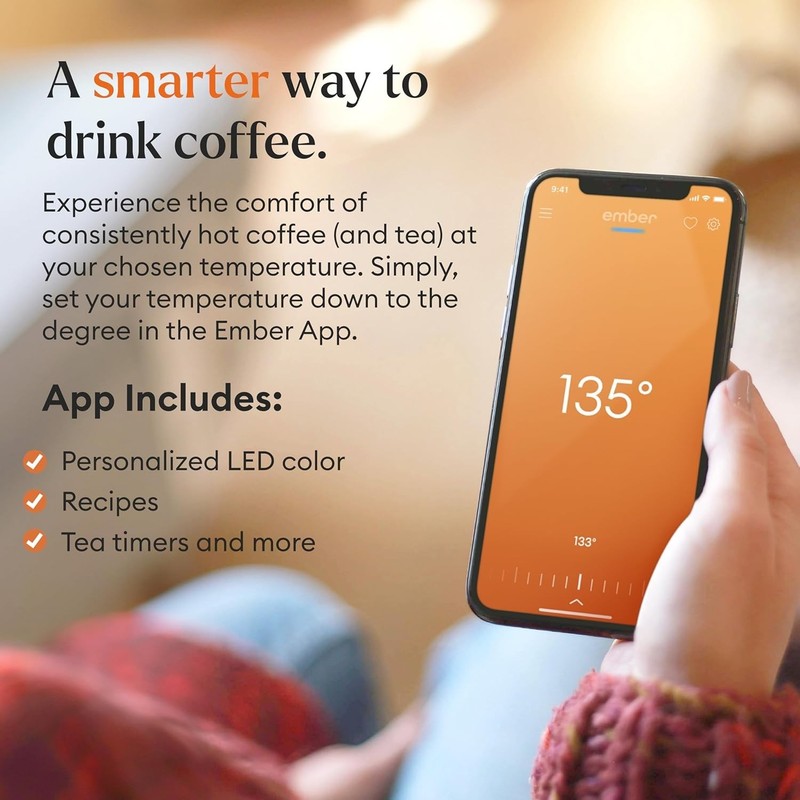 Ember App Temperature Control Smart Mug 2 10 Oz Heated Coffee Mug Black gallery