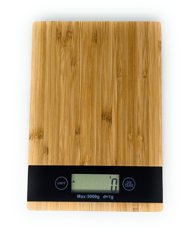 Digital Kitchen Scale - Genuine Bamboo Surface - 5kg (11lb) capacity - US STOCK gallery