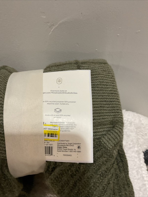 Threshold Designed Studio McGee 50x60 In Green Throw Blanket gallery