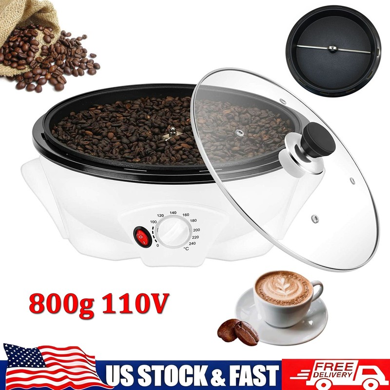110V Electric Coffee Roaster Machine 800g Coffee Bean Roaster for Home Use New gallery