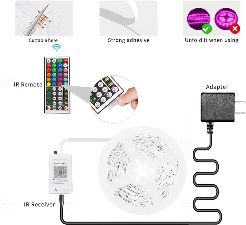 100Ft LED Strip Lights, Smart Light with App Remote Control, RGB LED Lights gallery