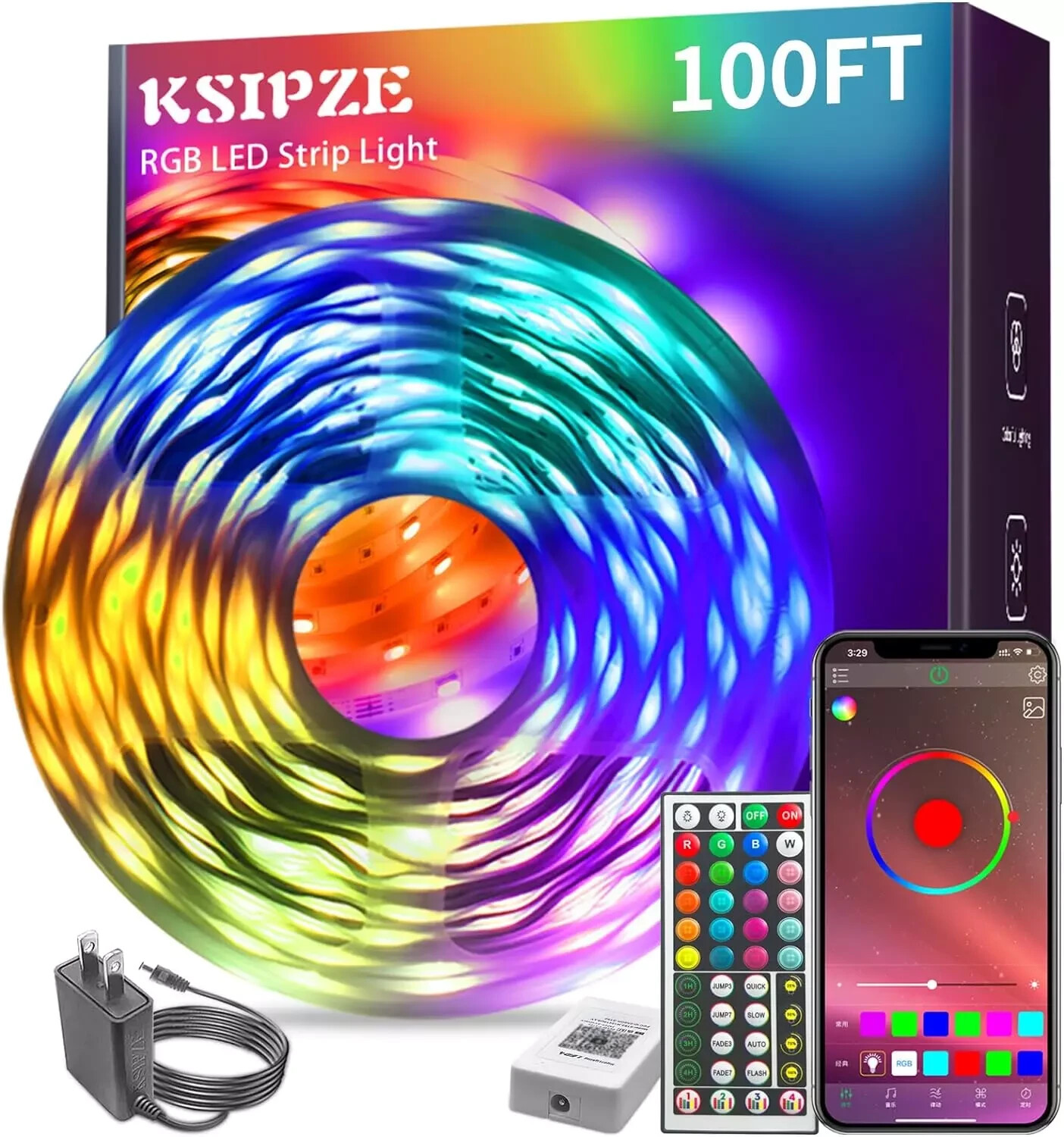 100Ft LED Strip Lights, Smart Light with App Remote Control, RGB LED Lights gallery