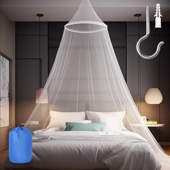 Bed Canopy Net for , Lace Flower Design, Easy to Hang, White