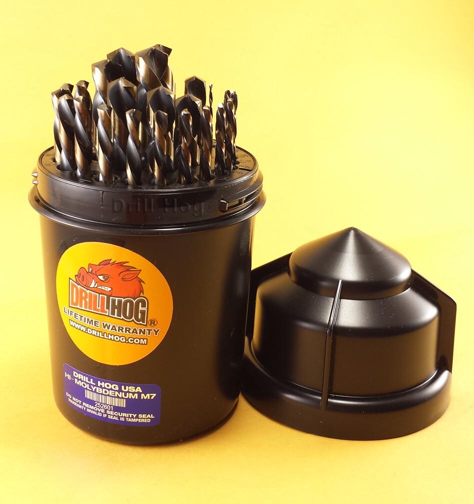 29 Pc Left Hand Drill Bits Drill Bit Set Handed Drill Hog® Lifetime Warranty gallery