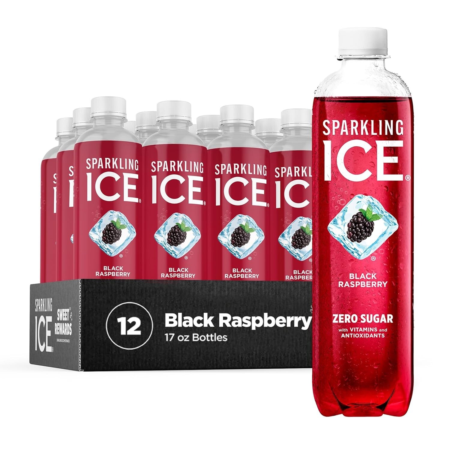 Sparkling ICE Black Raspberry Water Zero Sugar Vitamins Antioxidants 12 Pack gallery