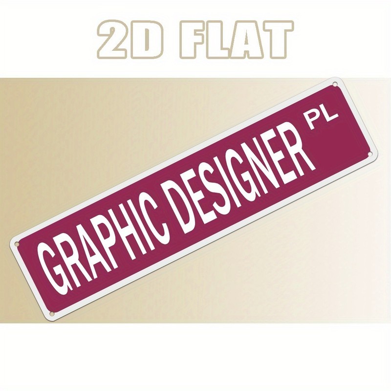 Rustic "GRAPHIC DESIGNER PL" Sign Burgundy Vintage Style Wall Art for Home gallery