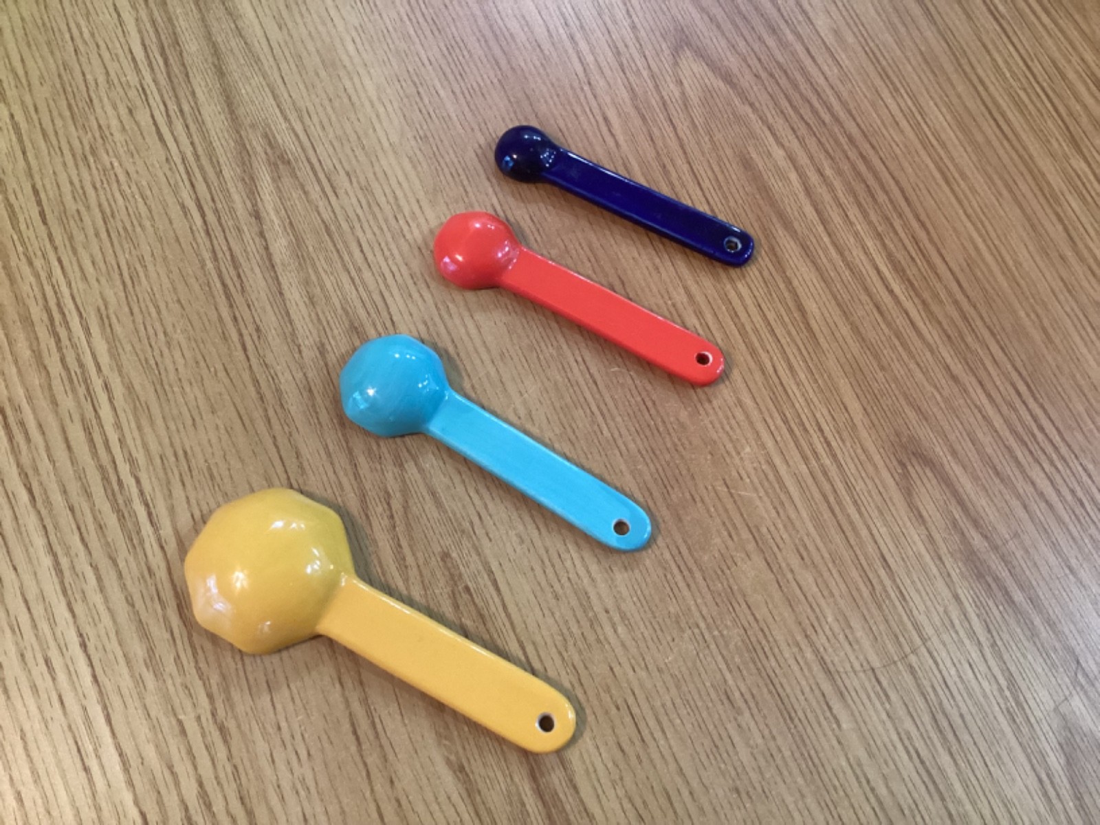 Pioneer Woman Ceramic Measuring Spoons (4) ¼ ½ 1 Tsp 1 Tbsp Floral Multicolor gallery