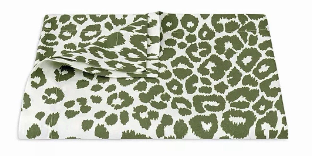 Matouk Iconic Leopard Round Tablecloth, 108” $495 gallery