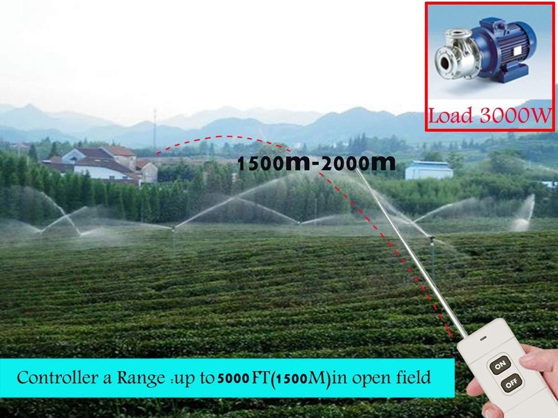 Wireless Remote Switch 12V,1500M Meters Long Distance,DC 12V/24V/48V/72V /40A... gallery