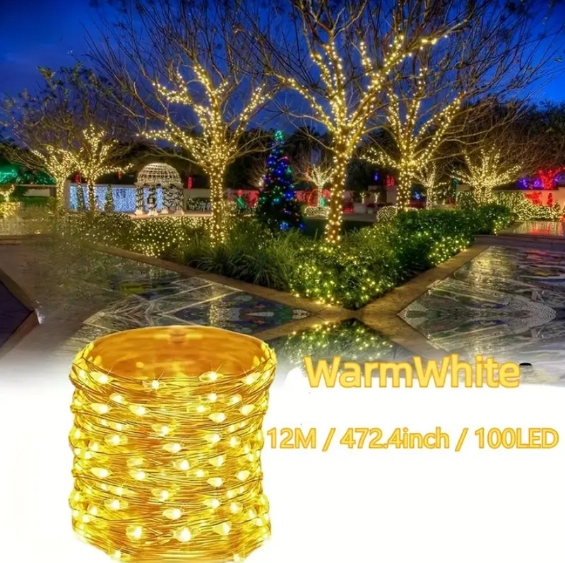 Outdoor Solar String Lights Christmas Fairy Garden Decorations Lamp 100-300LED gallery