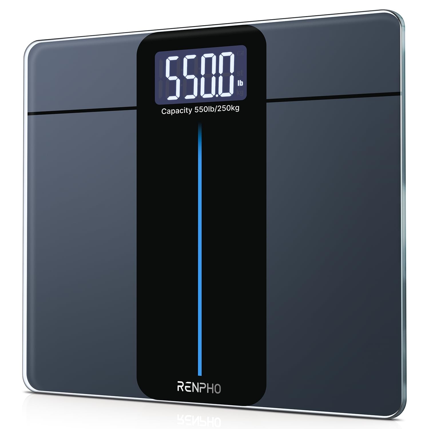 RENPHO 550lb Scale for Body Weight, Digital Bathroom 13", Dark Black gallery