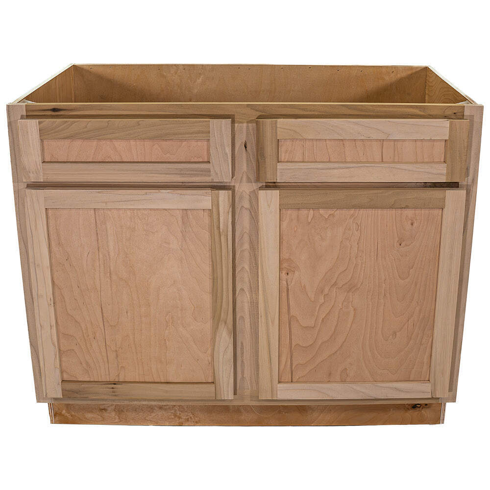 Kitchen Sink Base Cabinet | Unfinished Poplar | Shaker Style | 42" gallery