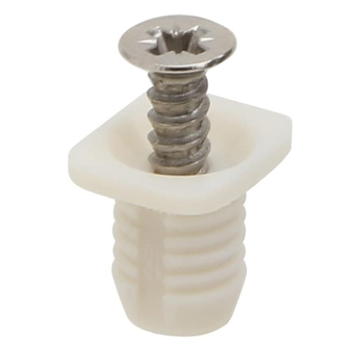 Silverline 8mm Plastic Hinge Dowel Inserts with Screws, 50 Pcs-100Pcs gallery