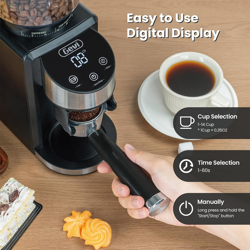 Electric Coffee Grinder with 35 Settings for Perfect Brew at Home gallery