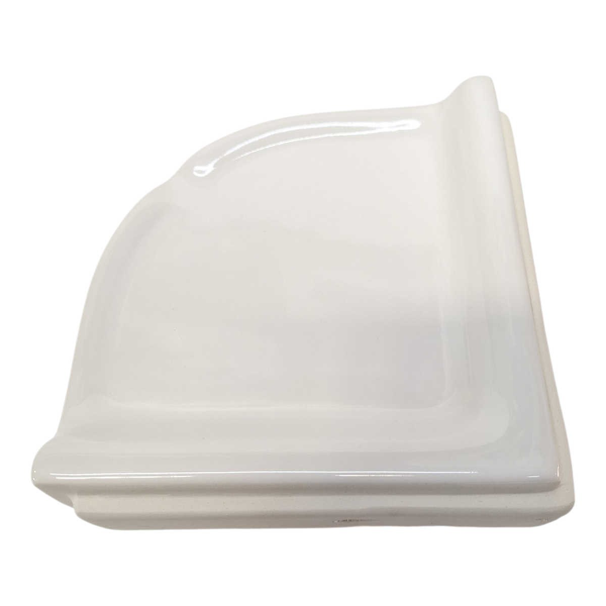 SereneDrains Round Small Ceramic Corner Shelf for Shower Bathroom Wall Tile gallery