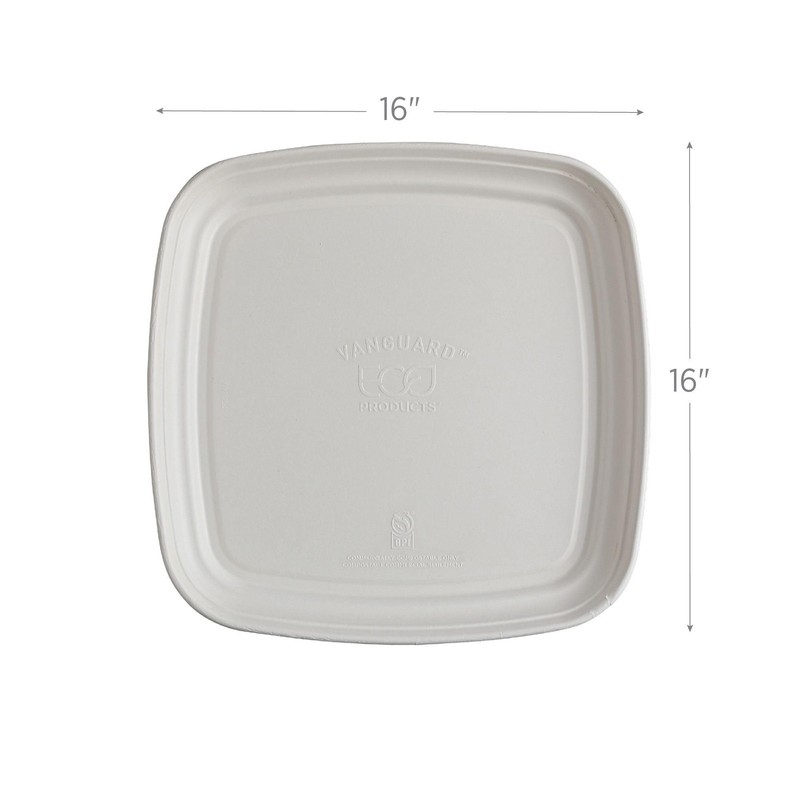 Eco Products Compostable 16In Serving Tray Case Of 100 Square Regalia Vanguard gallery
