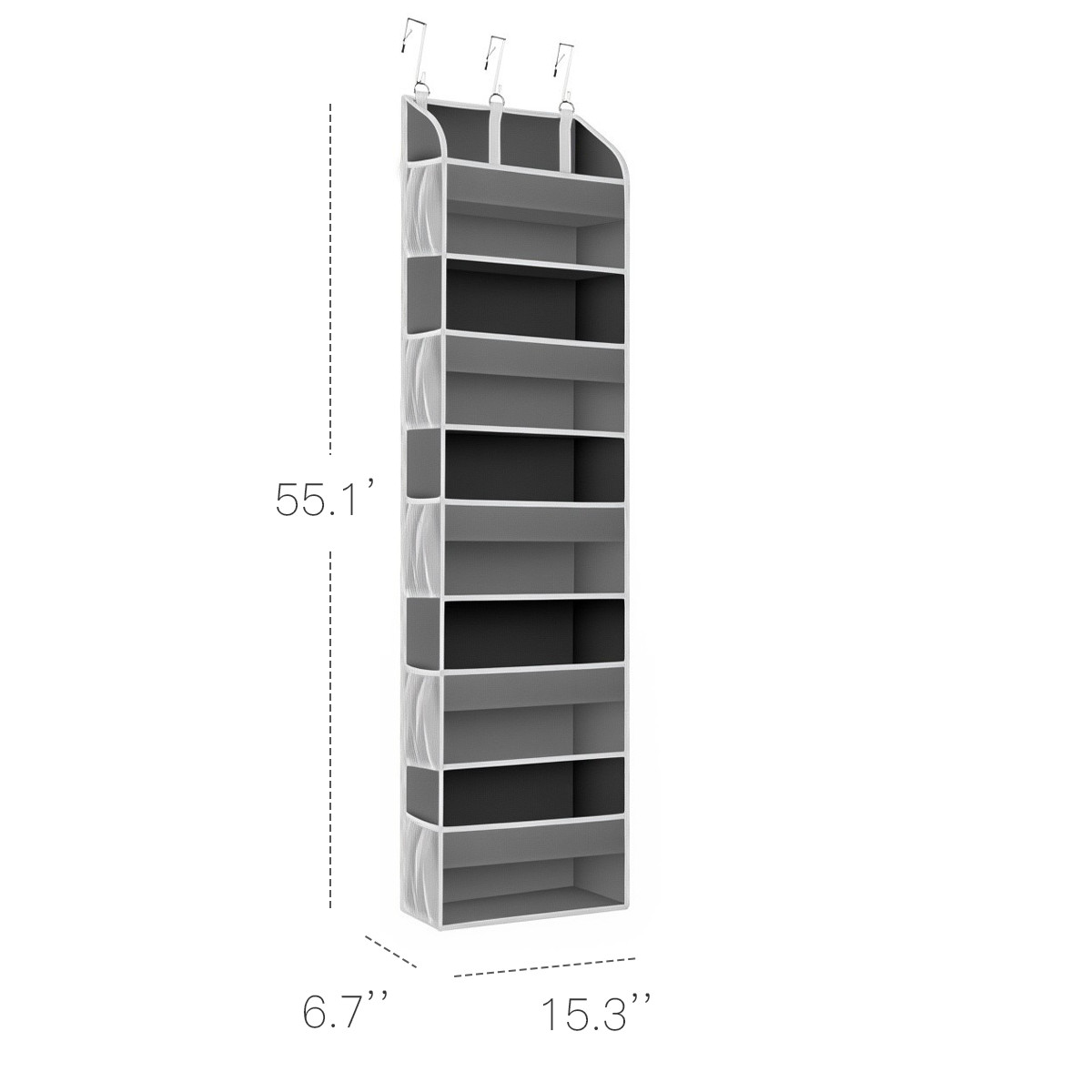 5 Tier Over Door Hanging Organizer with Clear Pockets – Heavy Duty Storage Bag gallery
