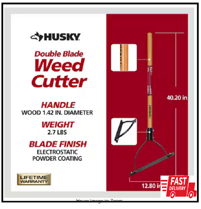NEW Durable Double Blade Weeder Cutter Hardwood Handle for Tall Grass Vegetation gallery