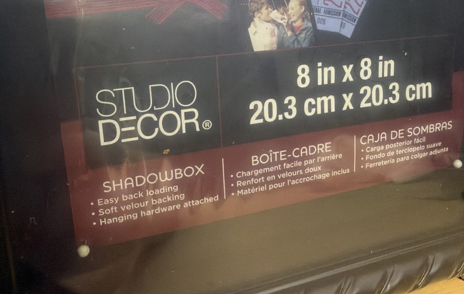 2 Pack Studio Decor Shadowbox 8 X 8 Inches Back Loading Black gallery