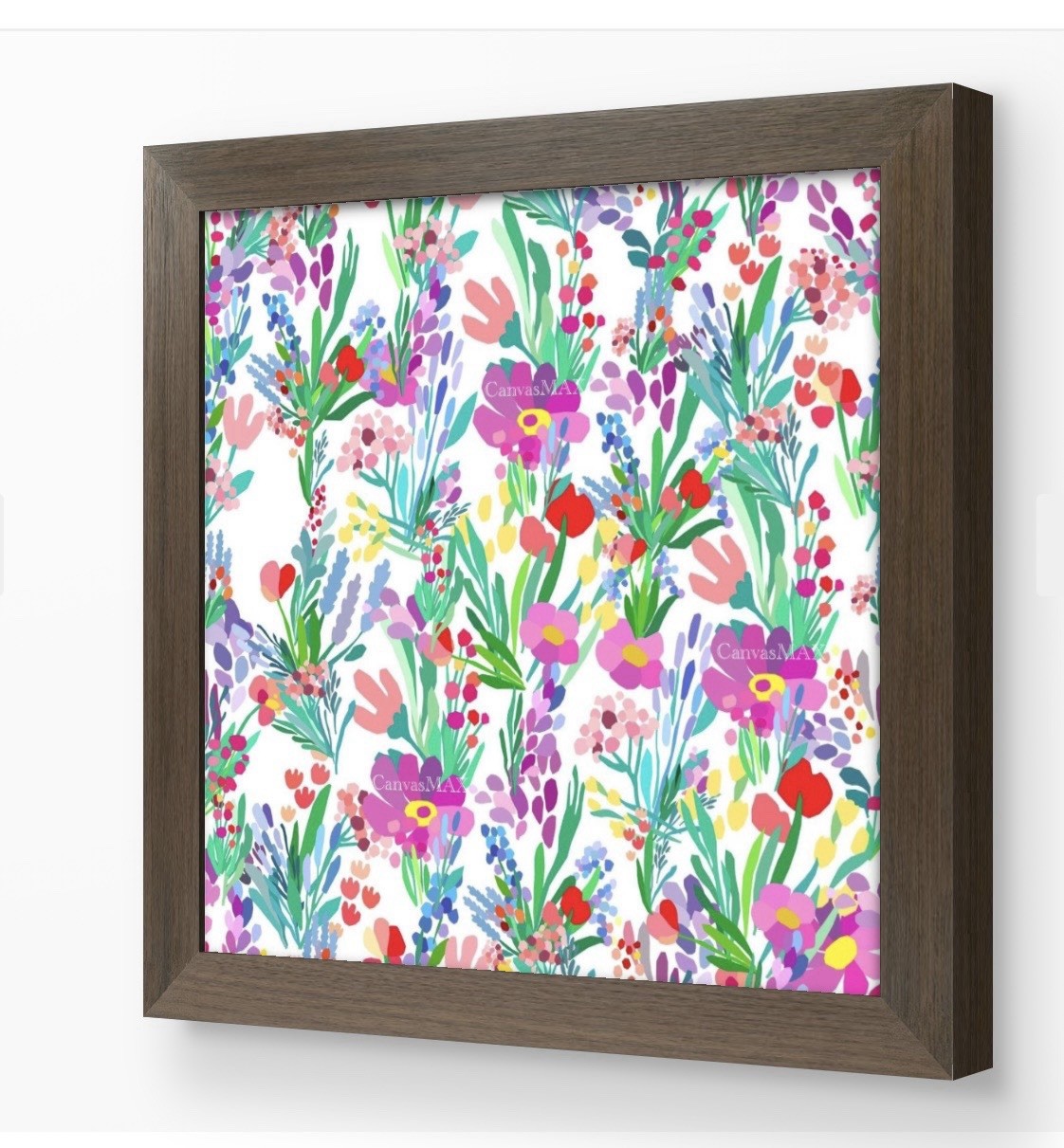 Whimsy Watercolor Floral Home Wall Decor Square Print (8x8) gallery