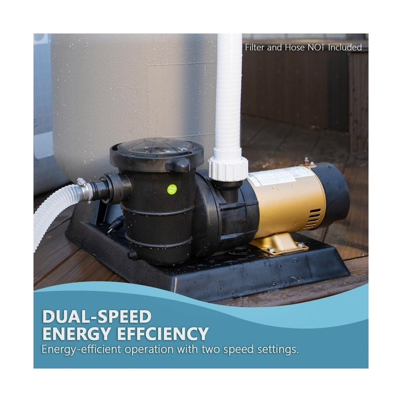 XtremepowerUS 1.5HP Variable 2-Speed Swimming Pool Pump High Flow Above-Groun... gallery
