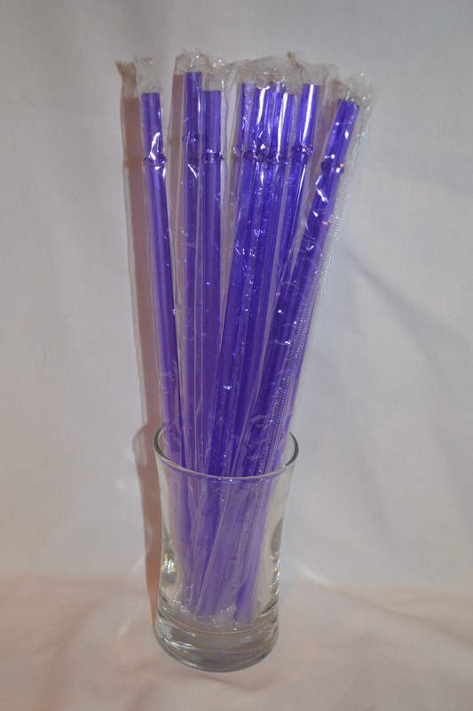 Reusable Straws Clear Solid Colors Plastic Acrylic 9” with Rings BPA Free Sealed gallery