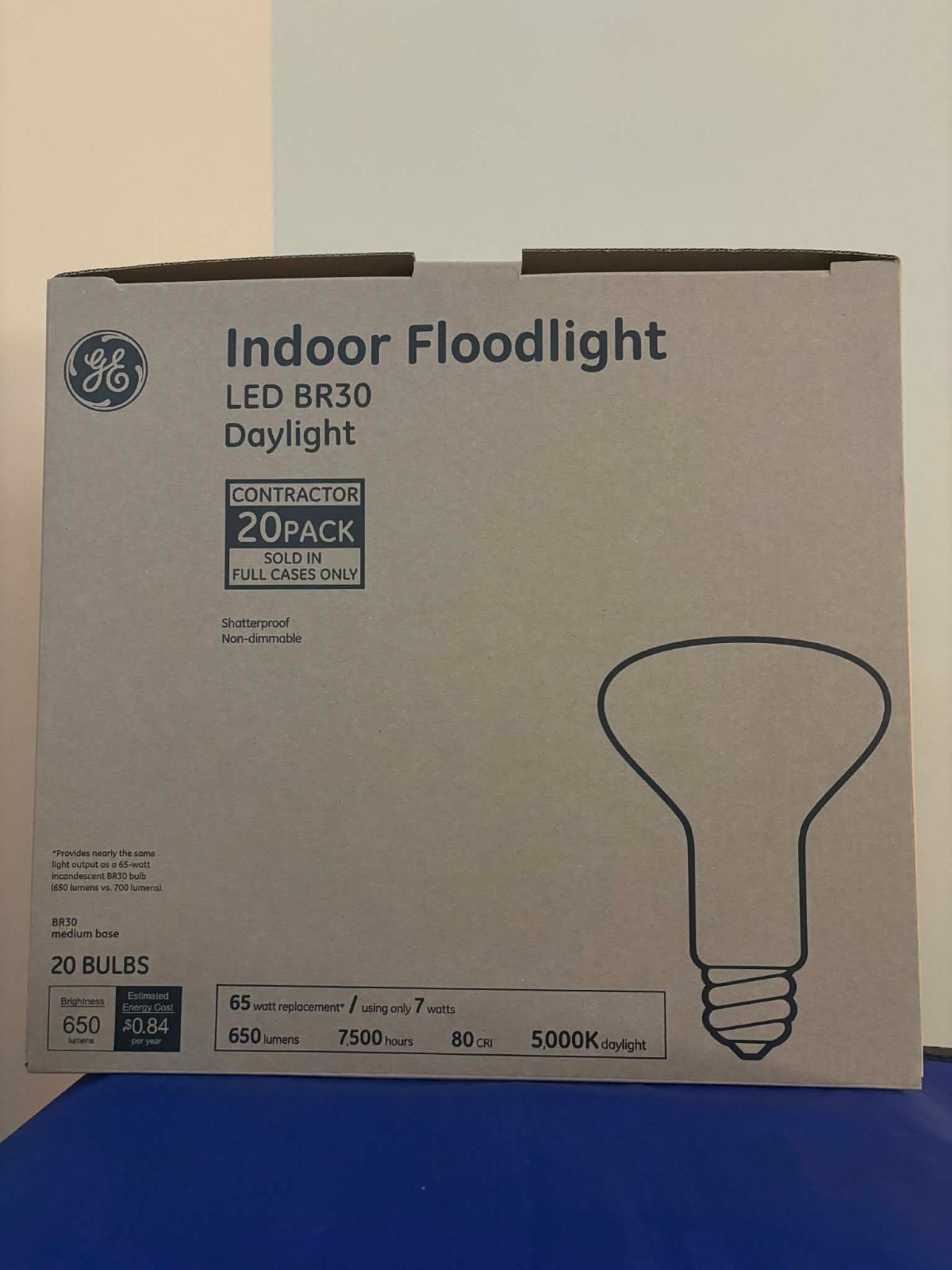 * GE LED 65-Watt EQ LED Br30 Daylight Flood Light Bulb (20-Pack) gallery