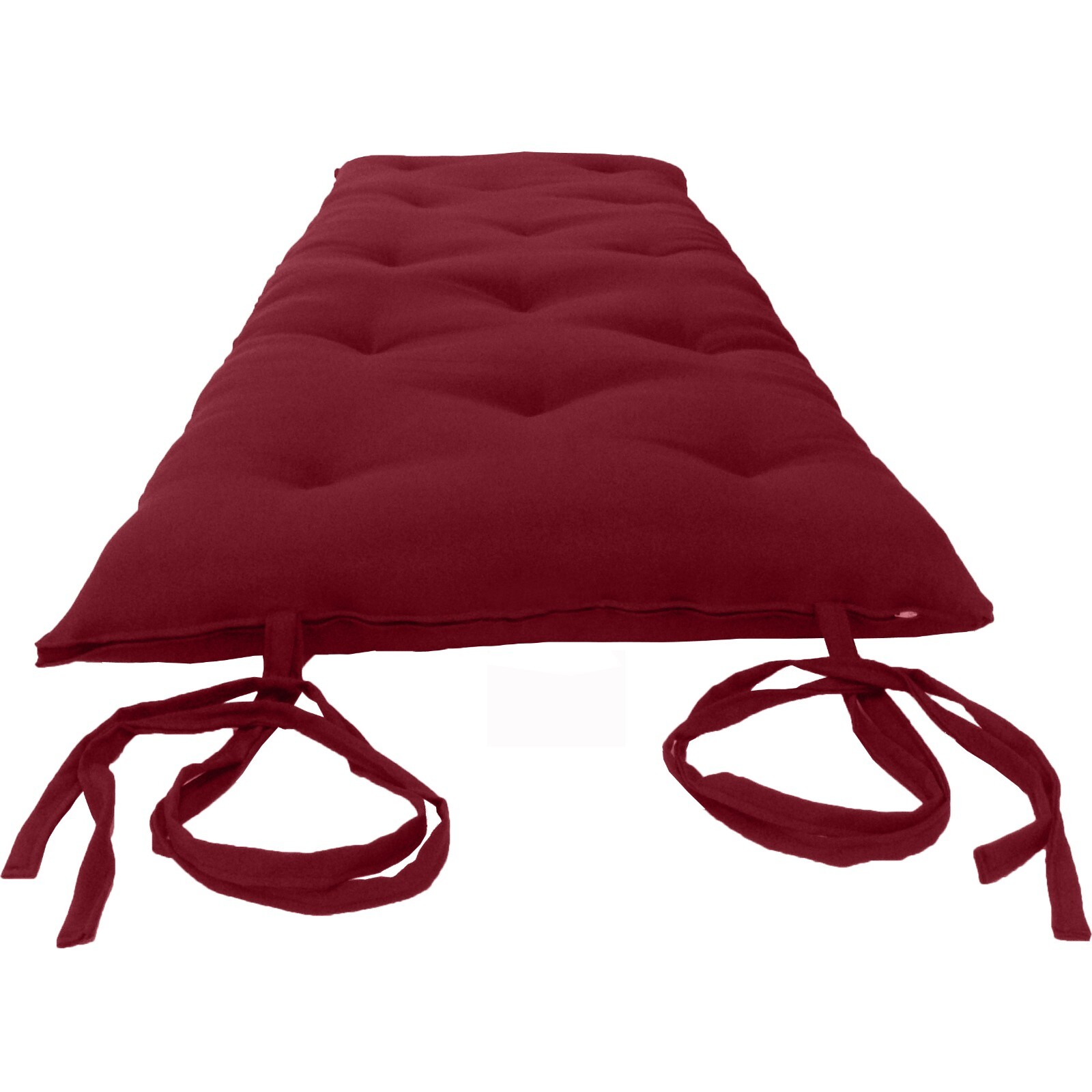 Queen Japanese Floor Rolling Mattress, Cotton Shiki Futon 3 x 60 x 80 Red gallery