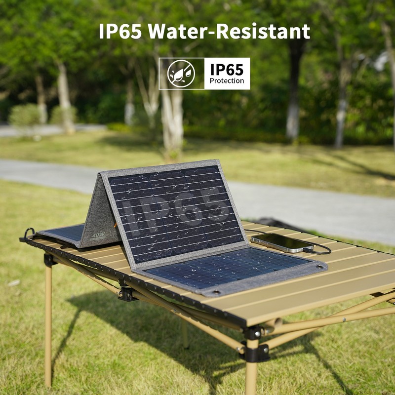 MHPOWOS Foldable USB Solar Panel 40w 80w 120w for Emergency Power Supply gallery