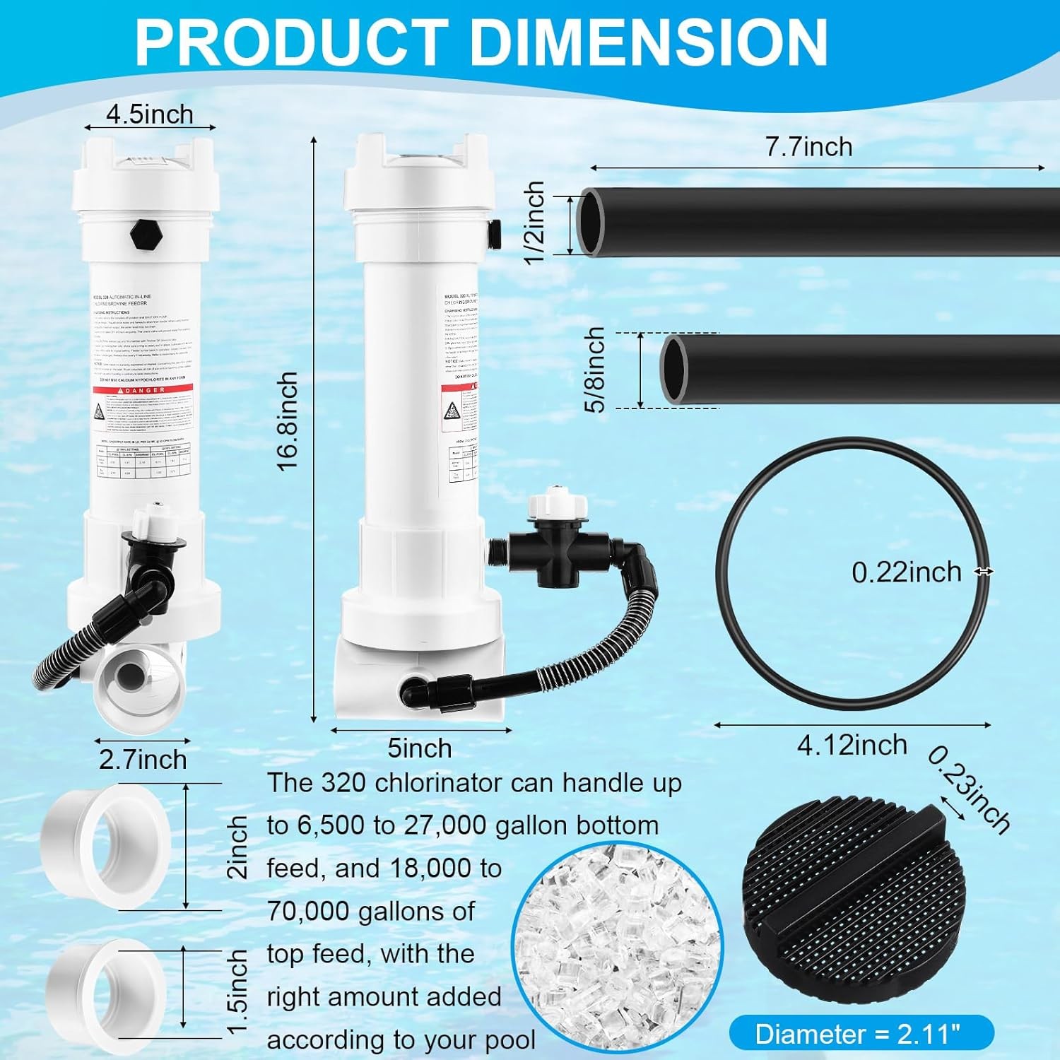 Automatic Chlorine Feeder 320 Inline R171096 R172009 R172255 Pool Chlorinator gallery
