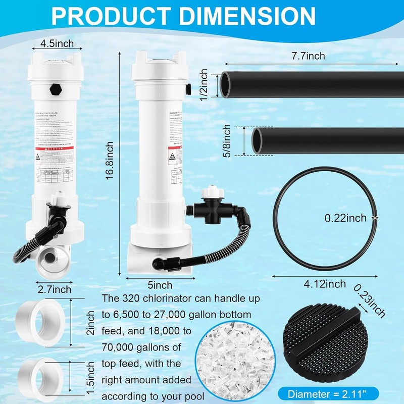 Automatic Chlorine Feeder 320 Inline R171096 R172009 R172255 Pool Chlorinator gallery