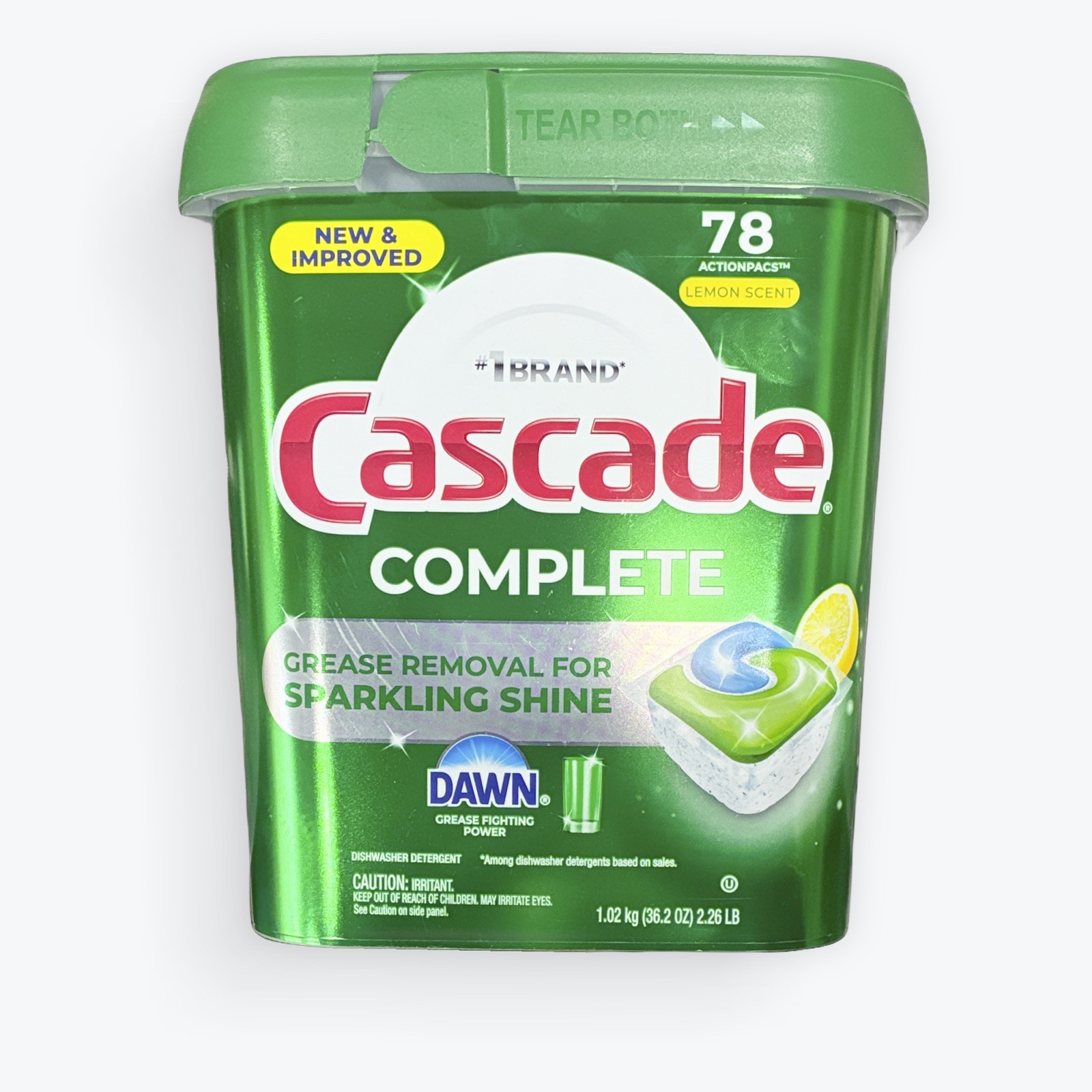 Cascade Complete Dishwasher Detergent Pods Lemon Scent 78 Count gallery