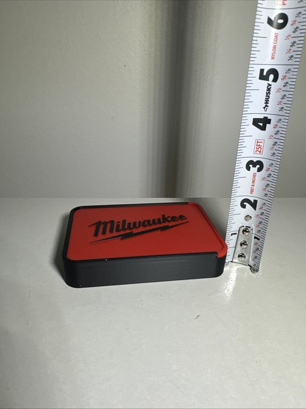 Milwaukee Container Red / Black – Slide Top Storage Box 3D Printed 4” X 3” gallery