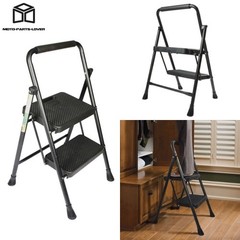 2 Step Ladder Retractable Handgrip Folding Step Stool with Anti-Slip
