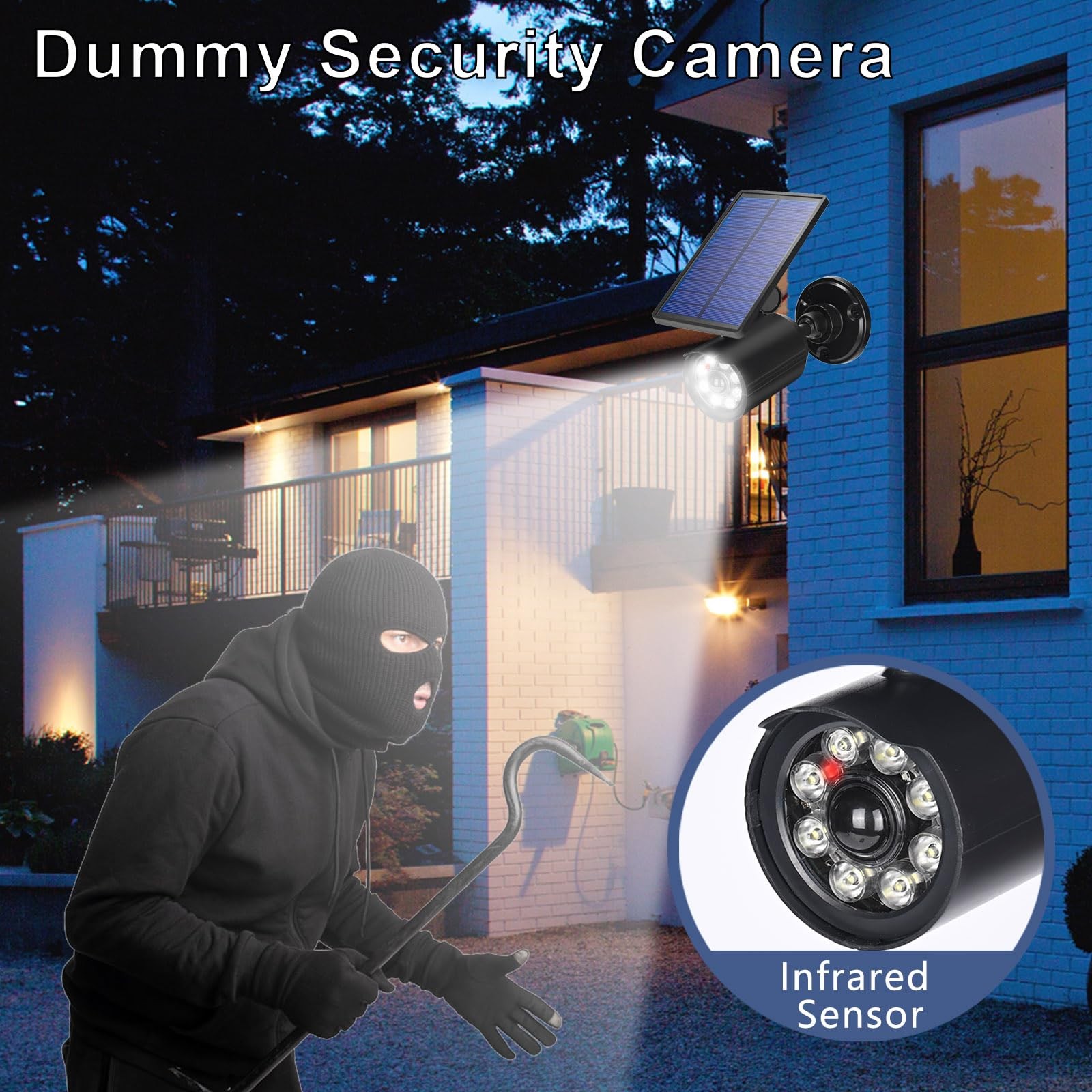 Solar Motion Lights Outdoor 2000LM Security Flood Lights IP67 Waterproof Spot... gallery