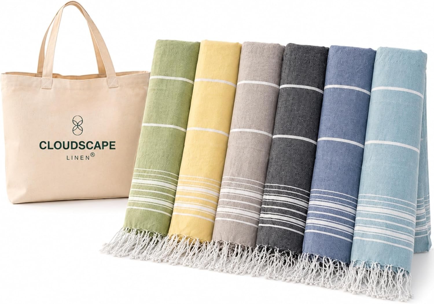 CLOUDSCAPE 6 Packs Oversized Premium Beach Towels Set- 39"x71", Highly gallery