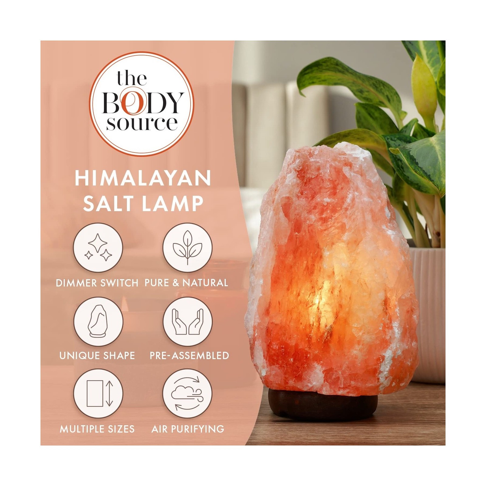 The Body Source Himalayan Salt Rock Lamp | 6-8 Inch (4-7 lb) | Natu... Fast Ship gallery