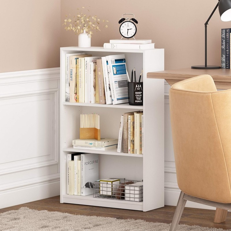 Functional 3-Tier Bookshelf - Adjustable Storage for Living Room & Office gallery